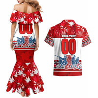 Personalized Canada Elite Hockey Couples Matching Mermaid Dress and Hawaiian Shirt Champions Spirit