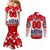 Personalized Canada Elite Hockey Couples Matching Mermaid Dress and Long Sleeve Button Shirt Champions Spirit
