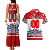 Personalized Canada Elite Hockey Couples Matching Tank Maxi Dress and Hawaiian Shirt Champions Spirit