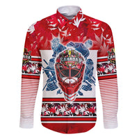 Personalized Canada Elite Hockey Family Matching Off The Shoulder Long Sleeve Dress and Hawaiian Shirt Champions Spirit