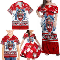 Personalized Canada Elite Hockey Family Matching Off Shoulder Maxi Dress and Hawaiian Shirt Champions Spirit