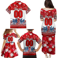 Personalized Canada Elite Hockey Family Matching Puletasi and Hawaiian Shirt Champions Spirit