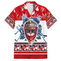 Personalized Canada Elite Hockey Family Matching Short Sleeve Bodycon Dress and Hawaiian Shirt Champions Spirit