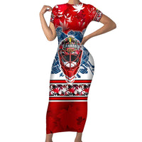 Personalized Canada Elite Hockey Family Matching Short Sleeve Bodycon Dress and Hawaiian Shirt Champions Spirit
