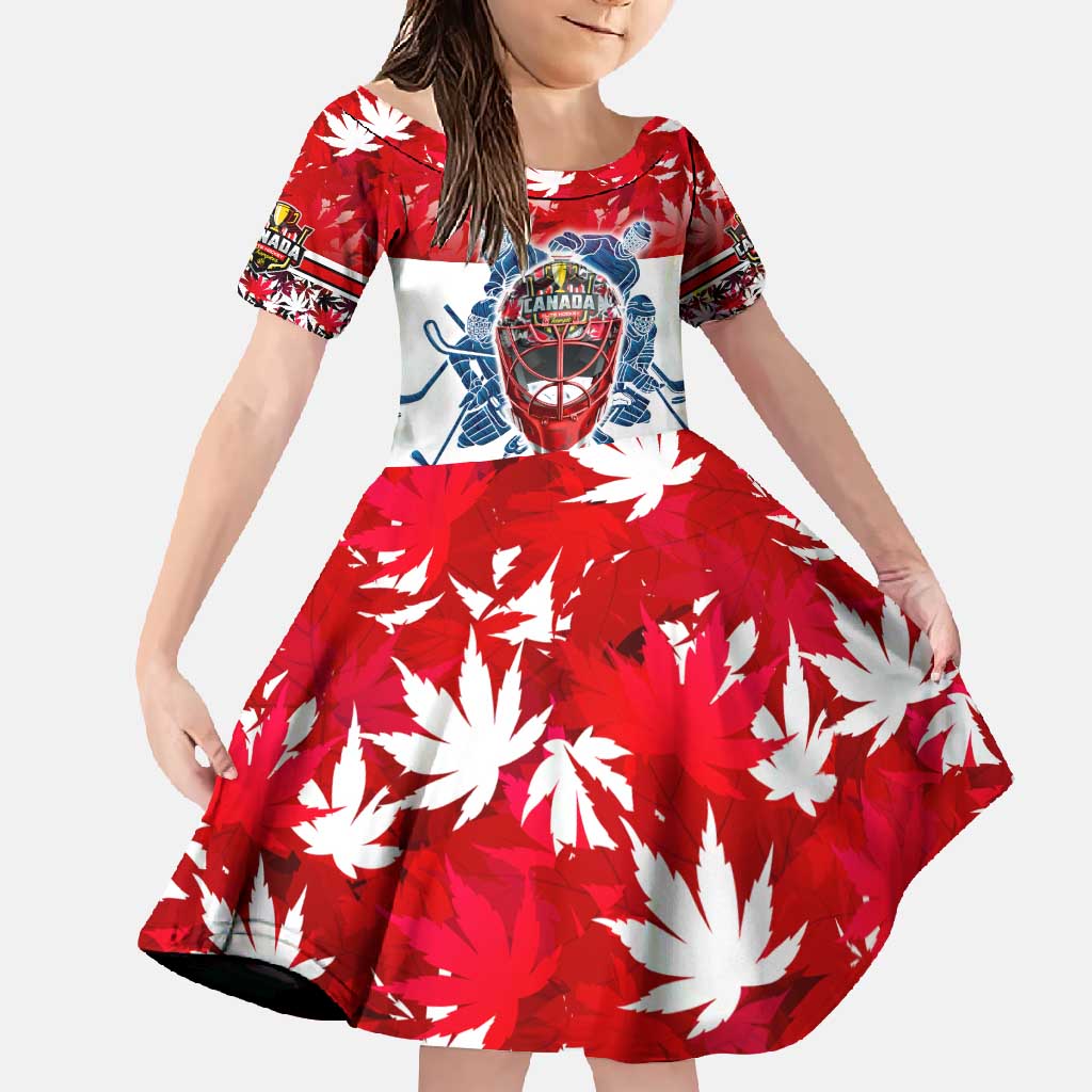 Personalized Canada Elite Hockey Family Matching Tank Maxi Dress and Hawaiian Shirt Champions Spirit