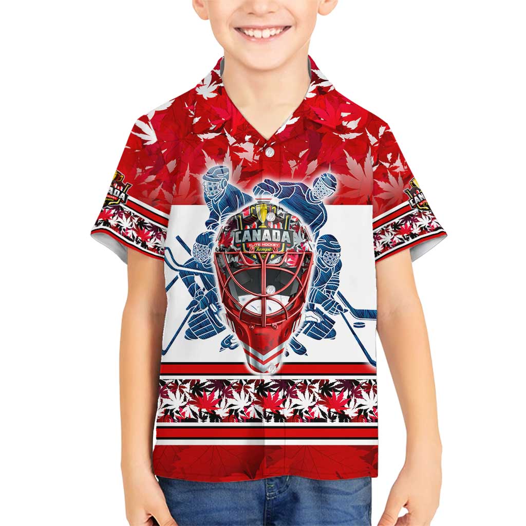 Personalized Canada Elite Hockey Family Matching Tank Maxi Dress and Hawaiian Shirt Champions Spirit