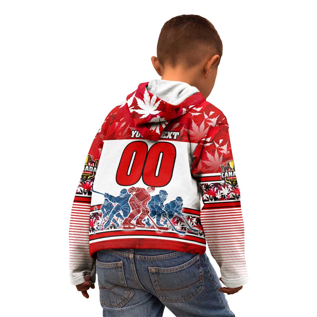 Personalized Canada Elite Hockey Kid Hoodie Champions Spirit