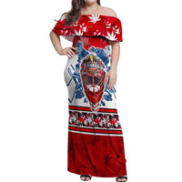 Personalized Canada Elite Hockey Off Shoulder Maxi Dress Champions Spirit