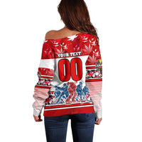 Personalized Canada Elite Hockey Off Shoulder Sweater Champions Spirit