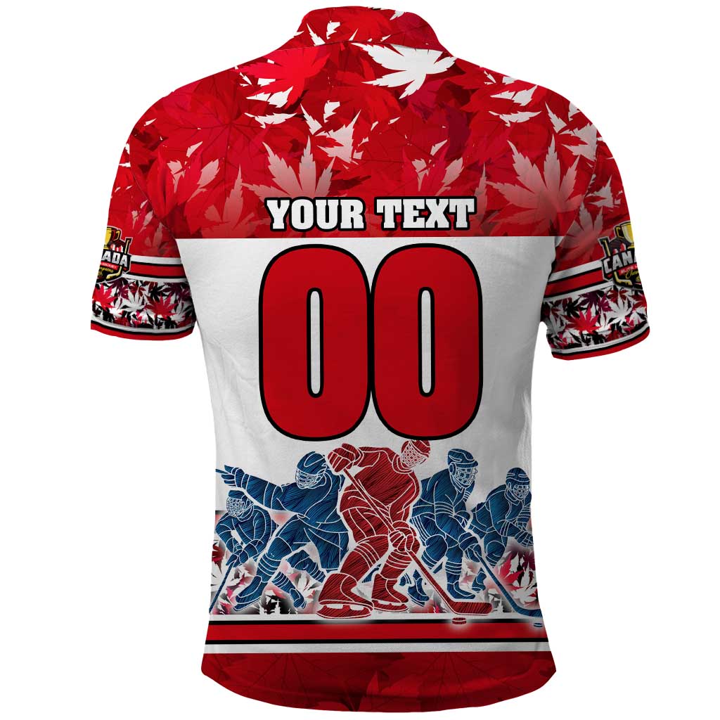 Personalized Canada Elite Hockey Polo Shirt Champions Spirit