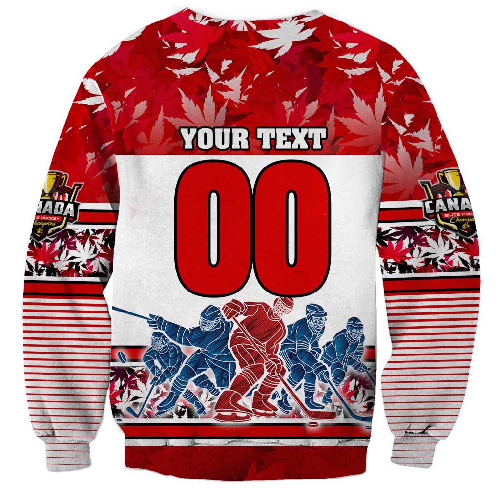 Personalized Canada Elite Hockey Sweatshirt Champions Spirit