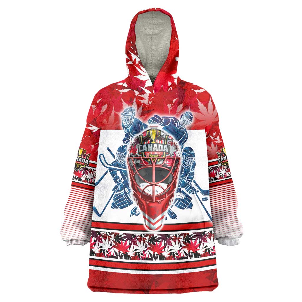 Personalized Canada Elite Hockey Wearable Blanket Hoodie Champions Spirit