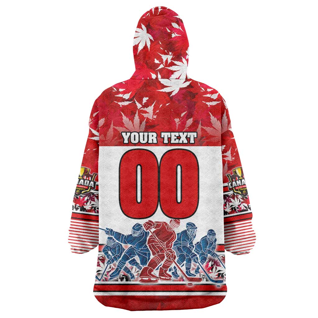 Personalized Canada Elite Hockey Wearable Blanket Hoodie Champions Spirit