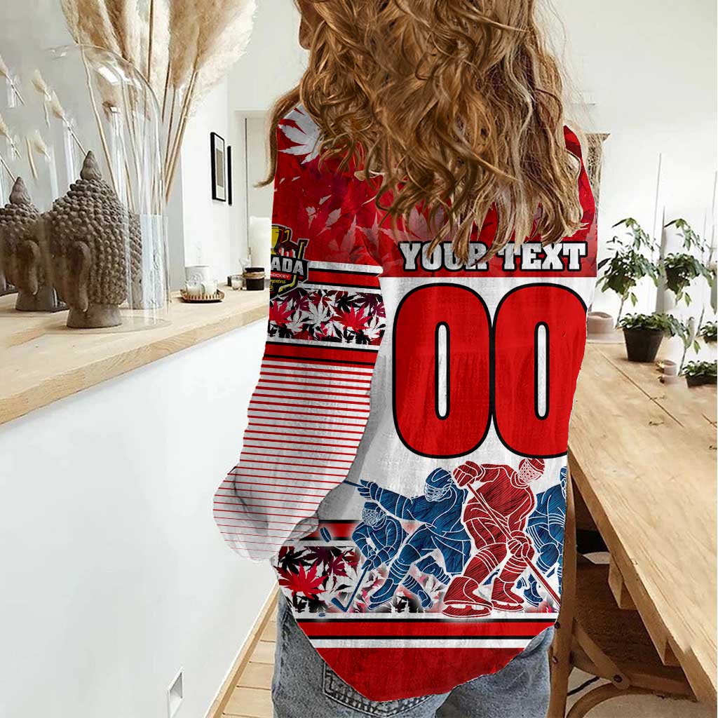 Personalized Canada Elite Hockey Women Casual Shirt Champions Spirit