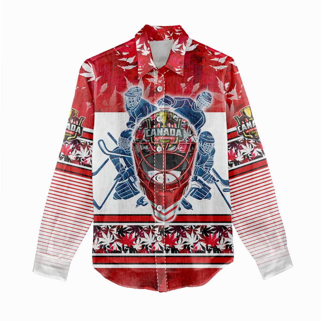 Personalized Canada Elite Hockey Women Casual Shirt Champions Spirit