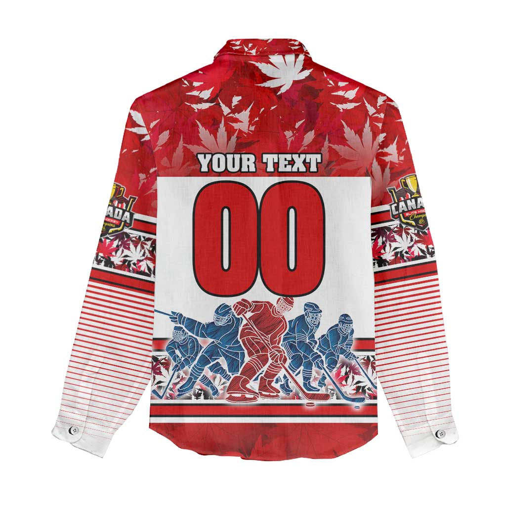 Personalized Canada Elite Hockey Women Casual Shirt Champions Spirit