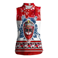 Personalized Canada Elite Hockey Women Sleeveless Polo Shirt Champions Spirit