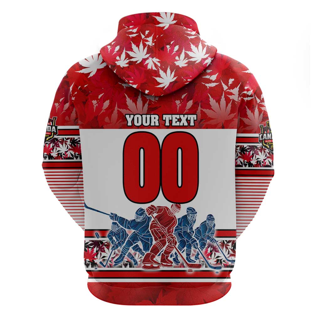 Personalized Canada Elite Hockey Zip Hoodie Champions Spirit