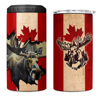 Canada Moose 4 in 1 Can Cooler Tumbler Canadian Flag Maple Leaf Vintage