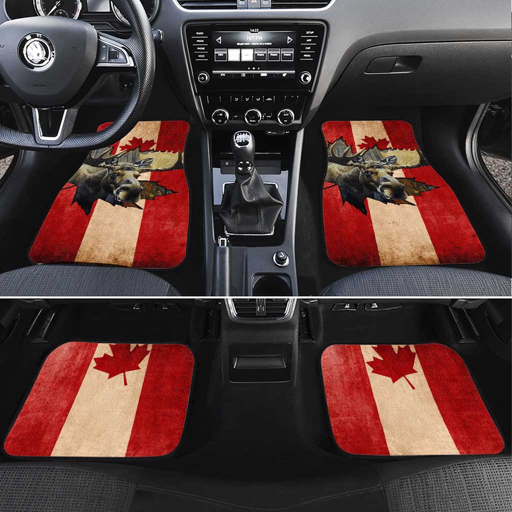 Canada Moose Car Mats Canadian Flag Maple Leaf Vintage