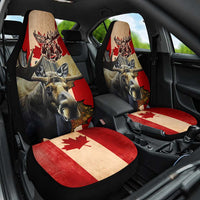 Canada Moose Car Seat Cover Canadian Flag Maple Leaf Vintage