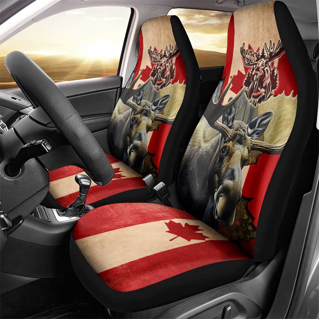 Canada Moose Car Seat Cover Canadian Flag Maple Leaf Vintage