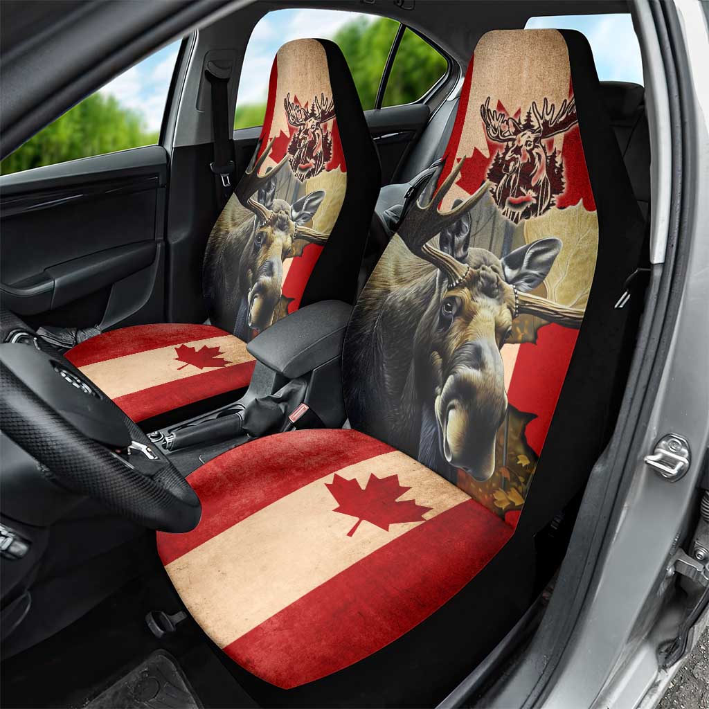 Canada Moose Car Seat Cover Canadian Flag Maple Leaf Vintage