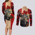 Personalized Canada Moose Couples Matching Long Sleeve Bodycon Dress and Long Sleeve Button Shirt Canadian Flag Maple Leaf Vintage