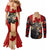 Personalized Canada Moose Couples Matching Mermaid Dress and Long Sleeve Button Shirt Canadian Flag Maple Leaf Vintage
