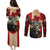 Personalized Canada Moose Couples Matching Puletasi and Long Sleeve Button Shirt Canadian Flag Maple Leaf Vintage