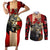 Personalized Canada Moose Couples Matching Short Sleeve Bodycon Dress and Long Sleeve Button Shirt Canadian Flag Maple Leaf Vintage