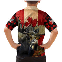 Personalized Canada Moose Family Matching Mermaid Dress and Hawaiian Shirt Canadian Flag Maple Leaf Vintage