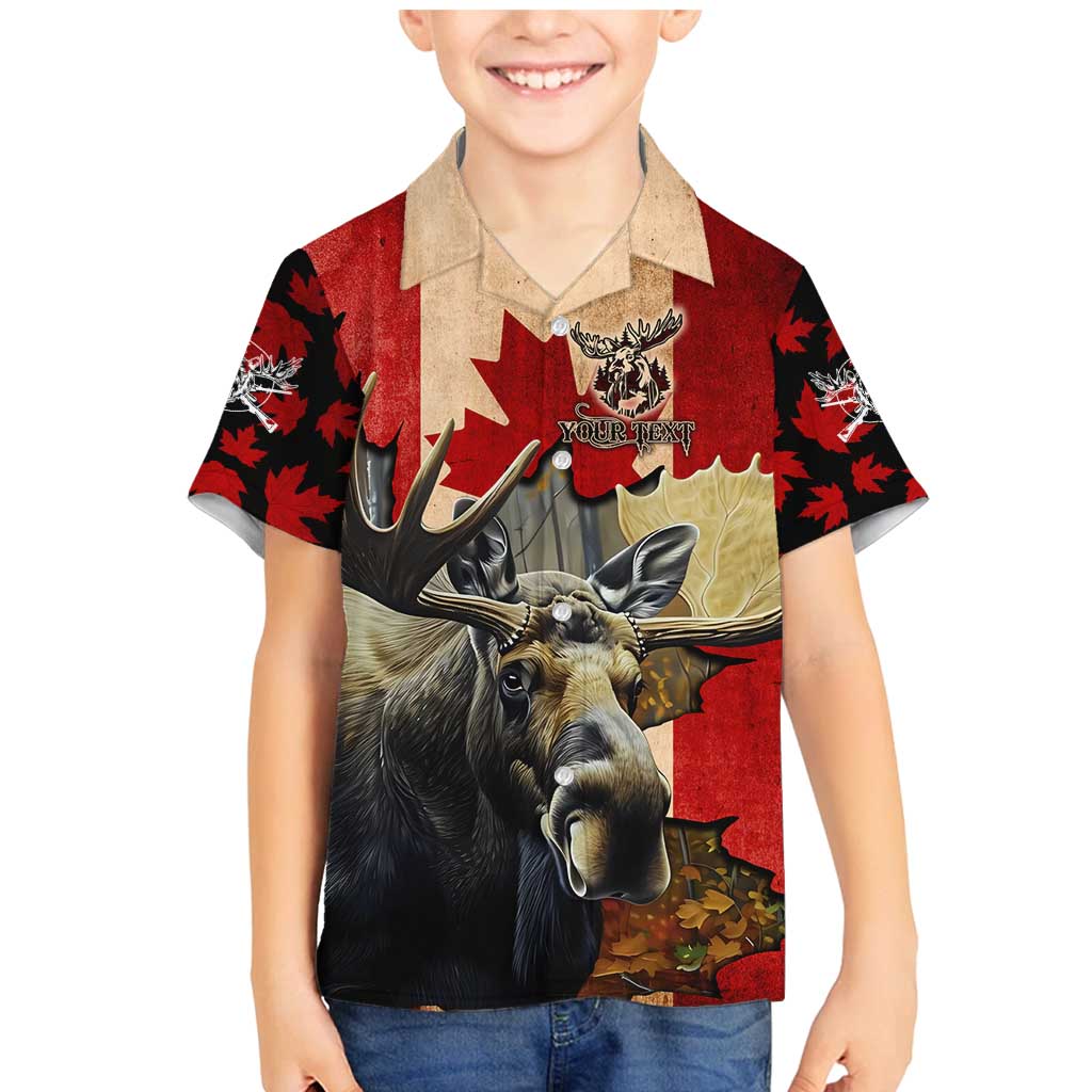 Personalized Canada Moose Family Matching Mermaid Dress and Hawaiian Shirt Canadian Flag Maple Leaf Vintage