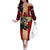 Personalized Canada Moose Family Matching Off The Shoulder Long Sleeve Dress and Hawaiian Shirt Canadian Flag Maple Leaf Vintage