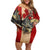 Personalized Canada Moose Family Matching Off Shoulder Short Dress and Hawaiian Shirt Canadian Flag Maple Leaf Vintage