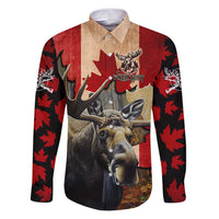 Personalized Canada Moose Family Matching Puletasi and Hawaiian Shirt Canadian Flag Maple Leaf Vintage