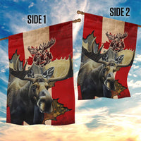 Canada Moose Garden Flag Canadian Flag Maple Leaf Vintage