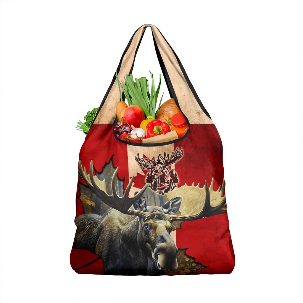 Canada Moose Grocery Bag Canadian Flag Maple Leaf Vintage