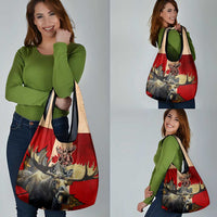 Canada Moose Grocery Bag Canadian Flag Maple Leaf Vintage