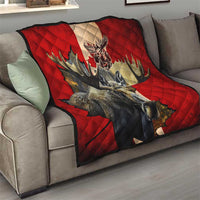 Canada Moose Quilt Canadian Flag Maple Leaf Vintage