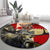Canada Moose Round Carpet Canadian Flag Maple Leaf Vintage