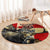 Canada Moose Round Carpet Canadian Flag Maple Leaf Vintage