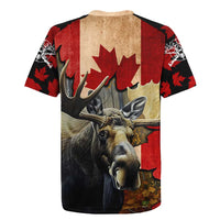 Personalized Canada Moose Rugby Jersey Canadian Flag Maple Leaf Vintage