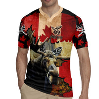 Personalized Canada Moose Rugby Jersey Canadian Flag Maple Leaf Vintage