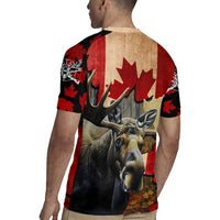 Personalized Canada Moose Rugby Jersey Canadian Flag Maple Leaf Vintage