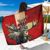 Canada Moose Sarong Canadian Flag Maple Leaf Vintage