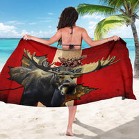 Canada Moose Sarong Canadian Flag Maple Leaf Vintage