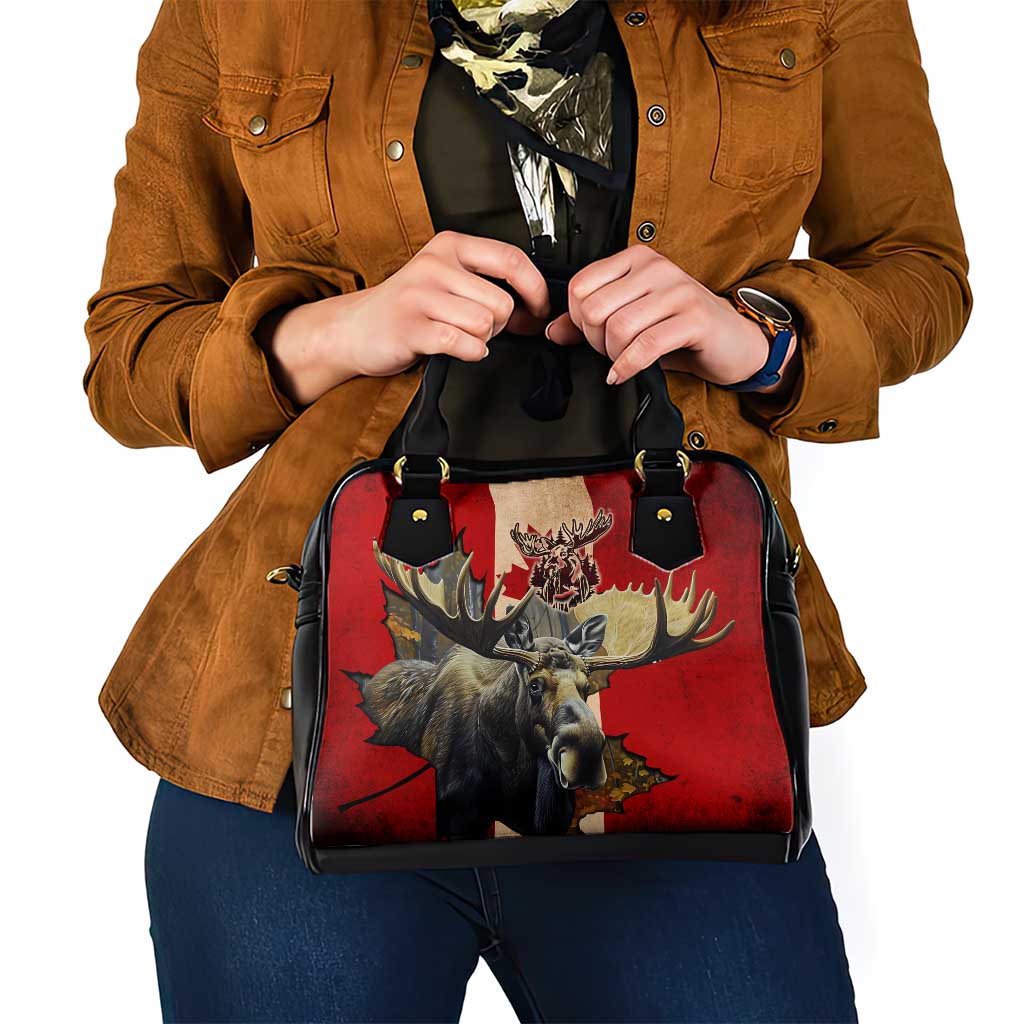 Canada Moose Shoulder Handbag Canadian Flag Maple Leaf Vintage