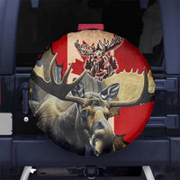 Canada Moose Spare Tire Cover Canadian Flag Maple Leaf Vintage