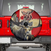 Canada Moose Spare Tire Cover Canadian Flag Maple Leaf Vintage